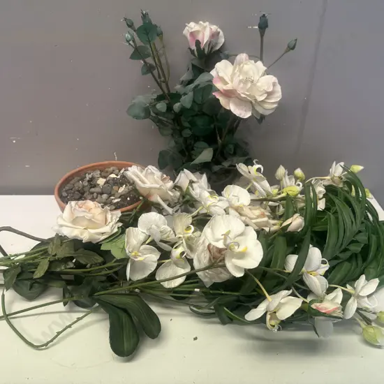 Planter & Artificial Flowers