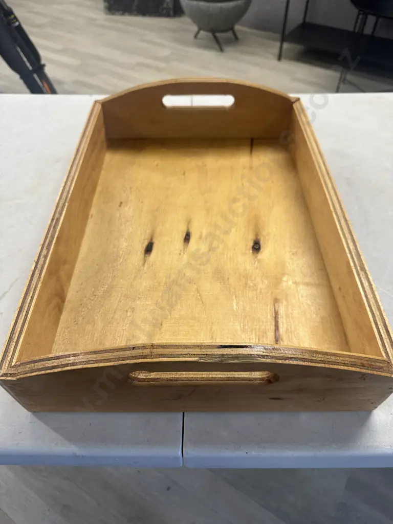 Double Handled Wood Tray. L51cm Image 1++