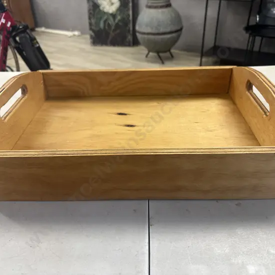 Double Handled Wood Tray. L51cm