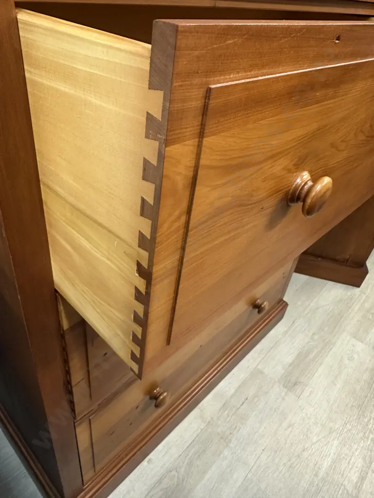 New Zealand Ancient Kauri 6 Drawer Scotch Chest With COA. Ancient Kauri Kingdom Ltd, Northland. H146 W90 D43cm Image 1++