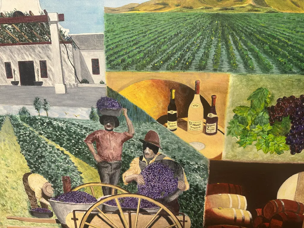 Picture On Canvas Vineyard Themed H46,W61cm. H46 Image 1++