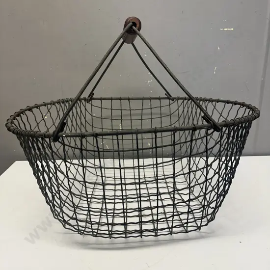 Antique Wine Harvest Basket H40,W49,D38cm.