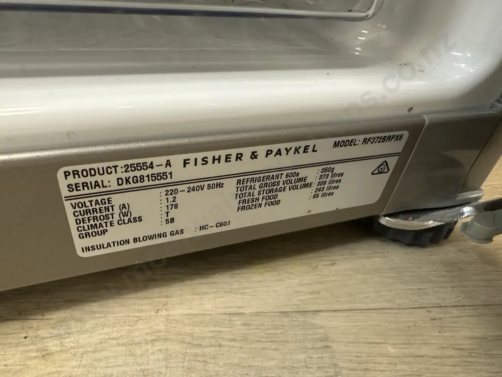 Fisher & Paykel 373 Litre Fridge-Freezer Model RF372BRPX6, Stainless Steel, #DKG815551 Image 1++