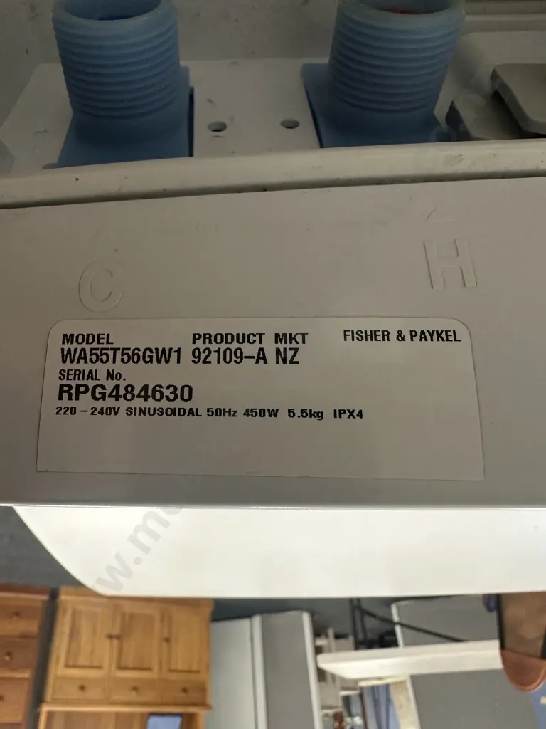 Fisher & Paykel WashSmart 5.5Kg Top Loader Washing Machine Model WA55T56GW1, #RPG484630 Image 1++