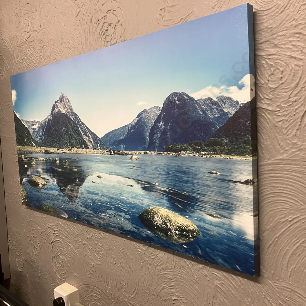 Milford Sound Picture On Canvas. 50 x 100cm Image 1++