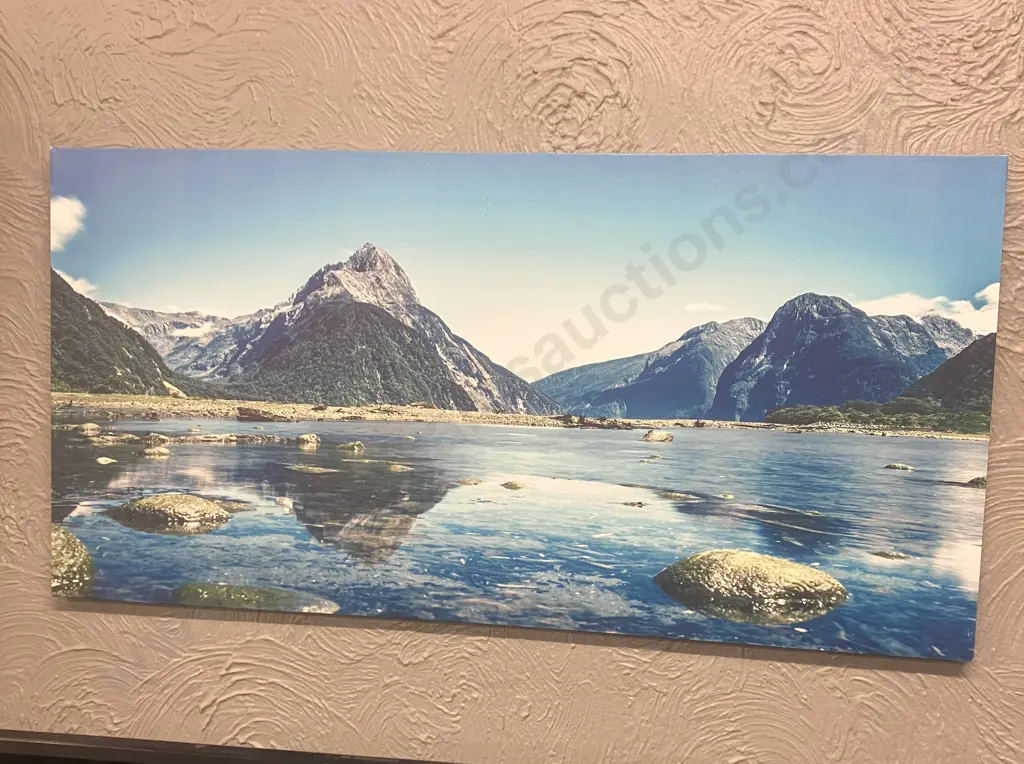 Milford Sound Picture On Canvas. 50 x 100cm Image 1++