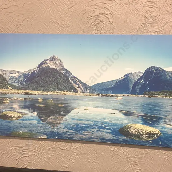 Milford Sound Picture On Canvas. 50 x 100cm
