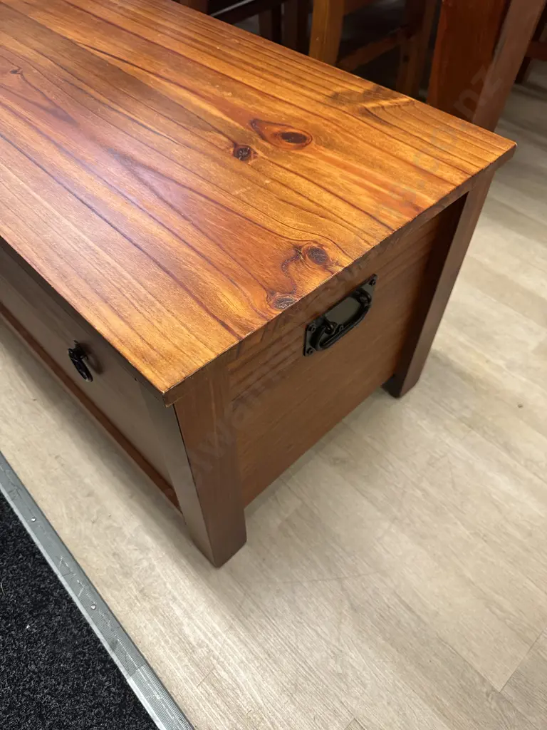Wooden Storage/Coffee Table Single Drawer Wrought Handles  Image 1++