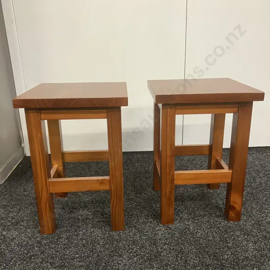 Set of Pine Side Tables. 46 x 32cm