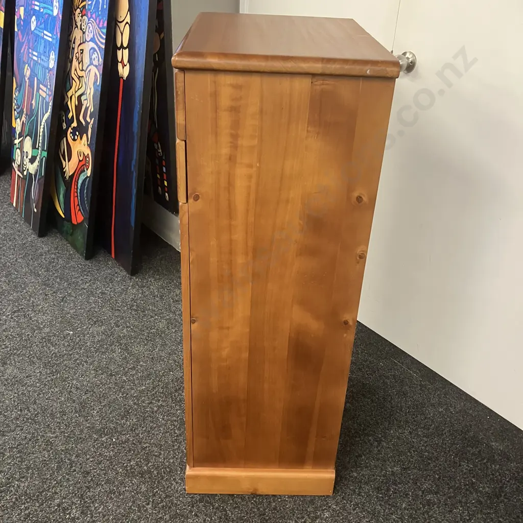 Rimu Dresser / Storage Cabinet, 2 Drawers, Single Door With 2 Adjustable Shelves. H121 W60 D43cm Image 1++