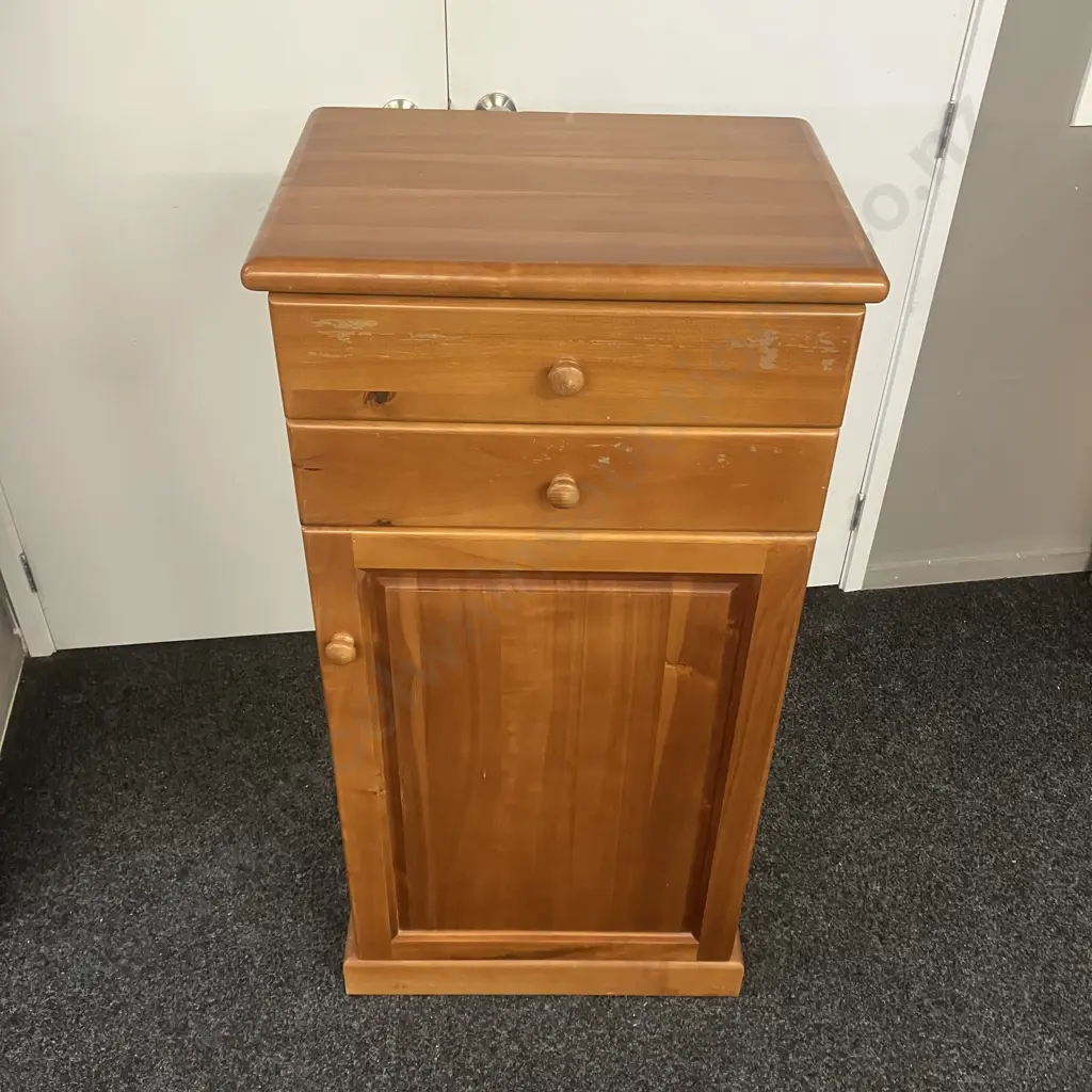 Rimu Dresser / Storage Cabinet, 2 Drawers, Single Door With 2 Adjustable Shelves. H121 W60 D43cm Image 1++