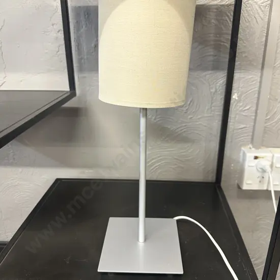 Modernist Table Lamp With Cream Shade H47.5cm.