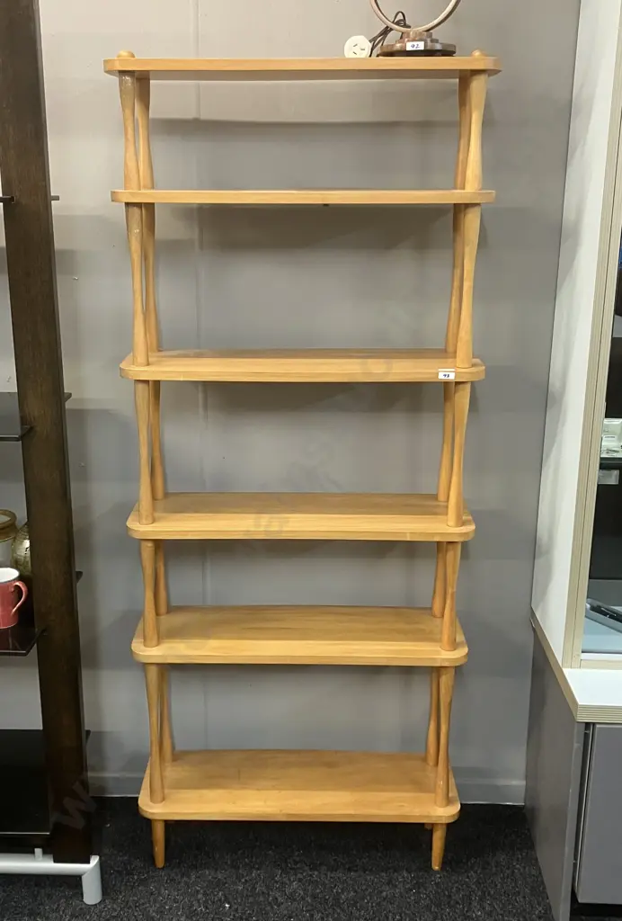 Mid Century Modular 6 Shelf Bookcase. H171 W71 D23.5cm (As Found) Image 1++