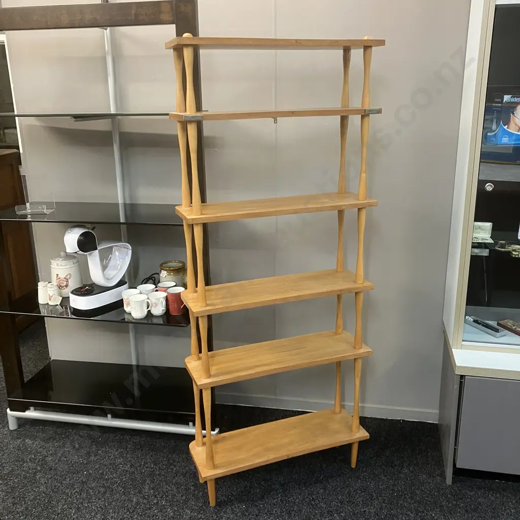 Mid Century Modular 6 Shelf Bookcase. H171 W71 D23.5cm (As Found) Image 1++
