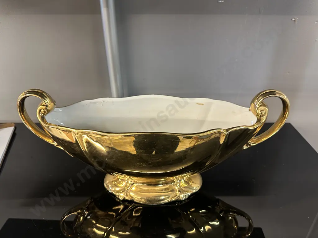 Royal Winton 'Golden Age' Two Handled Footed Vase H17.5,W40cm. Image 1++