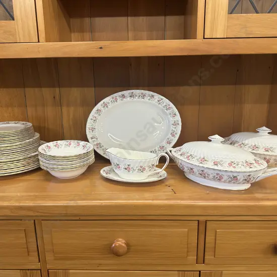 Minton Dinnerware 'Spring Bouquet' 36 Pieces Including Lidded Serving Dishes, Oval Meat Platter & Gravy Boat