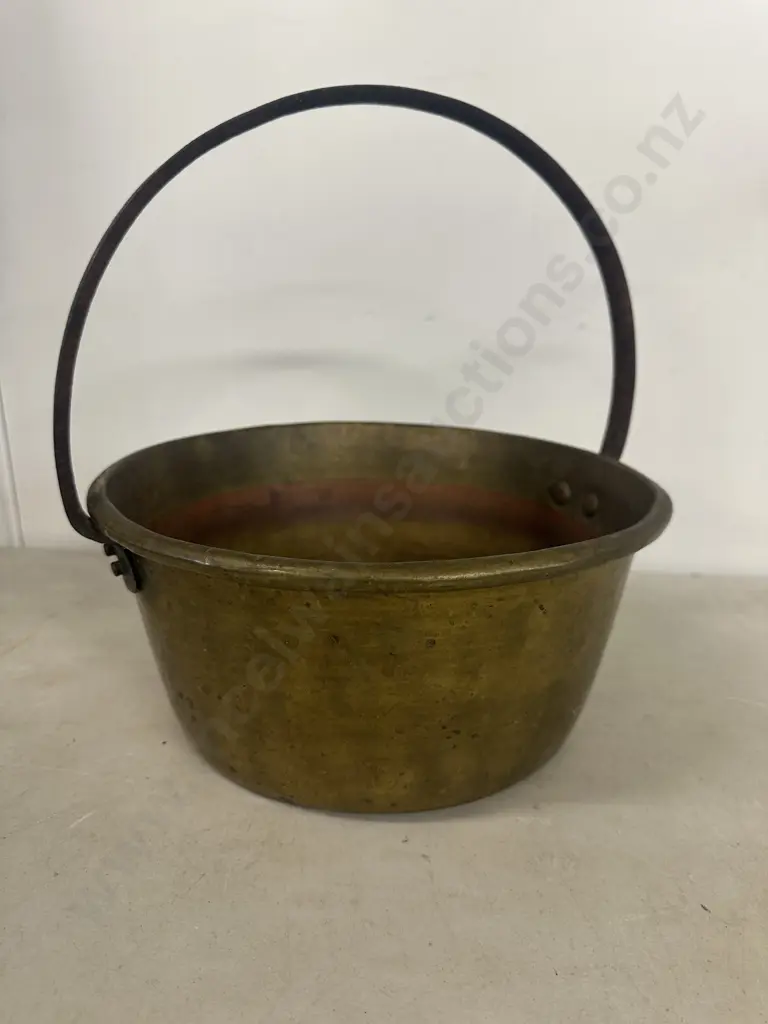 Antique Brass Deep Preserving / Jam Pan H14,Dia31cm. Image 1++