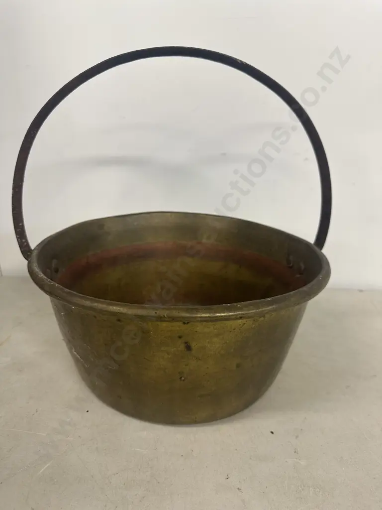 Antique Brass Deep Preserving / Jam Pan H14,Dia31cm. Image 1++