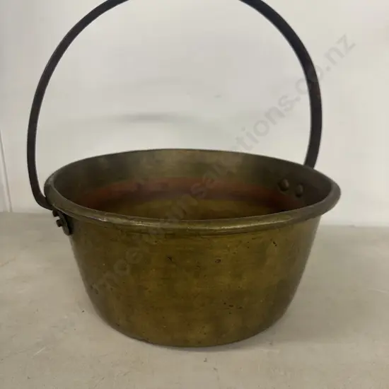 Antique Brass Deep Preserving / Jam Pan H14,Dia31cm.