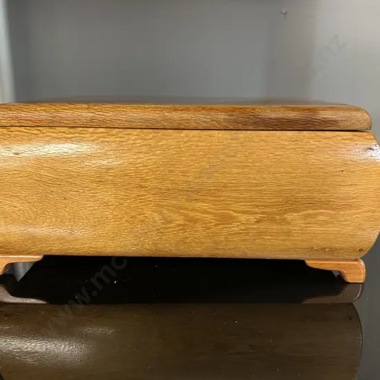 Vintage Wooden Footed Storage/Jewellery Box H12.5cm,W27cm.