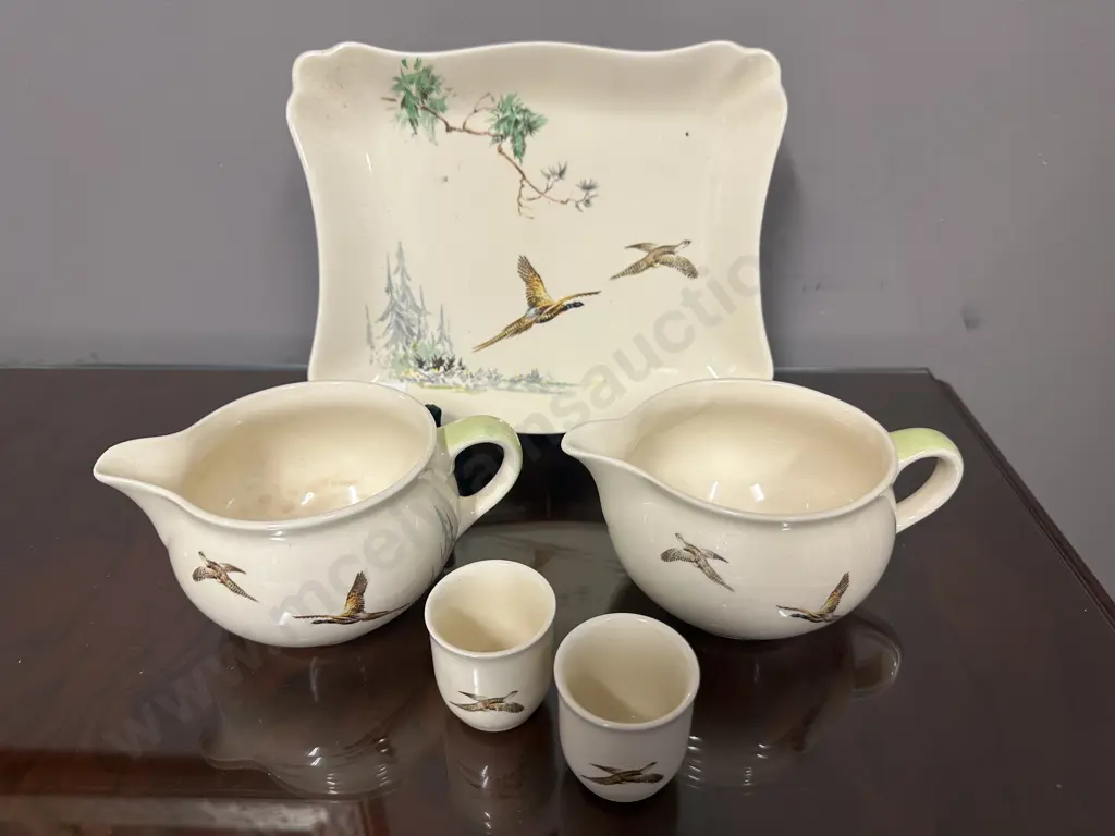 Vintage Royal Doulton 'The Coppice' Gravy Jugs, Rectangular Serving Dish, & Egg Cups x2 #D5803 Image 1++