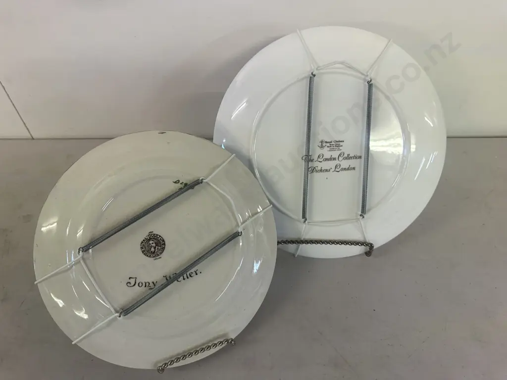 English Chargers Including Royal Doulton Dickens Tony Weller & Royal Chelsea The London Collection Dickens London Image 1++