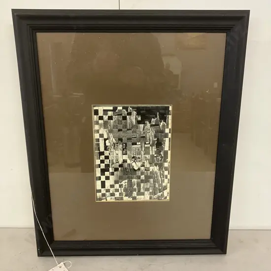 Loma Mitchell "Mountain Study" Photo Weaving Framed Artwork. 58 x 48cm