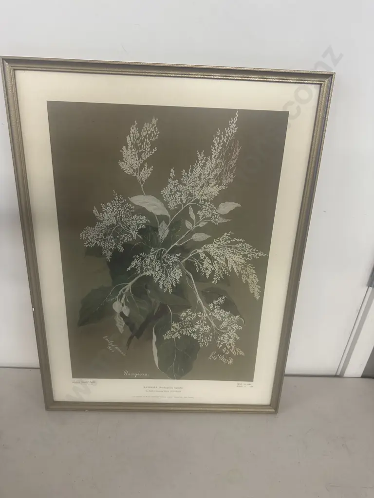 Framed Print 'Rangiora' By Emily Cumming Harris #1798 Serial 13 1968. 57 x 42.5cm. Image 1++