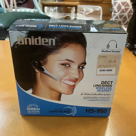Uniden HS950 DECT Wireless Headset, Boxed