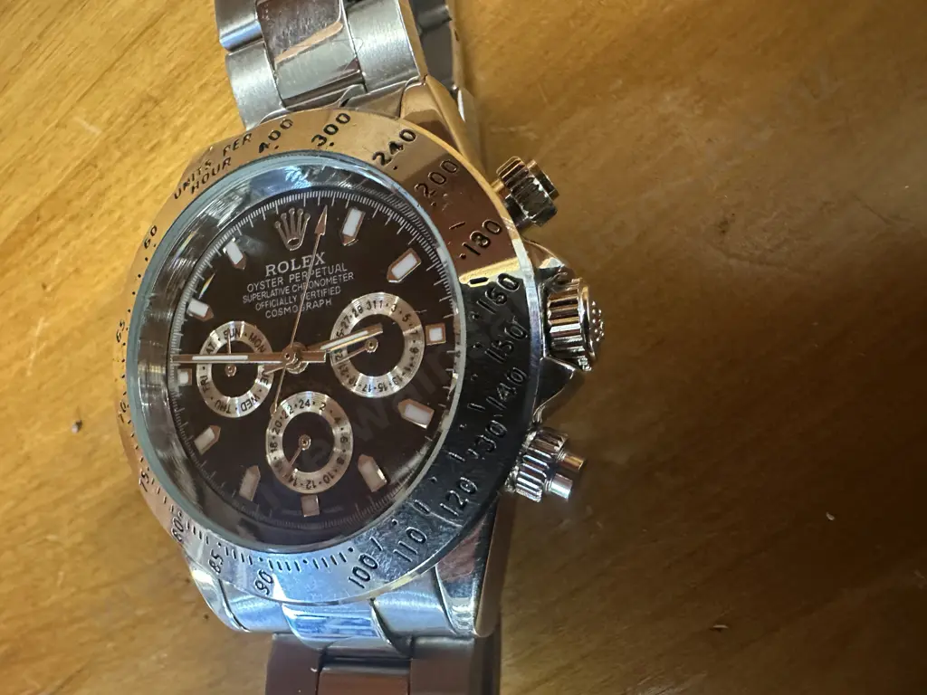 Rolex Look Watch Silver Coloured Strap Image 1++