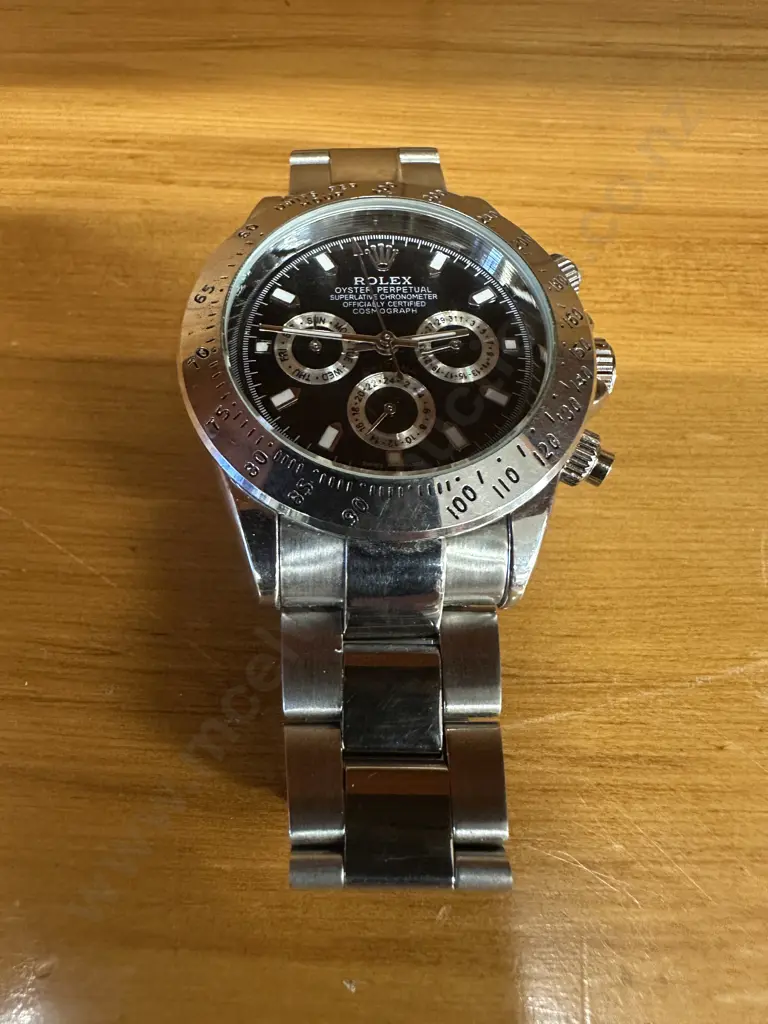 Rolex Look Watch Silver Coloured Strap Image 1++