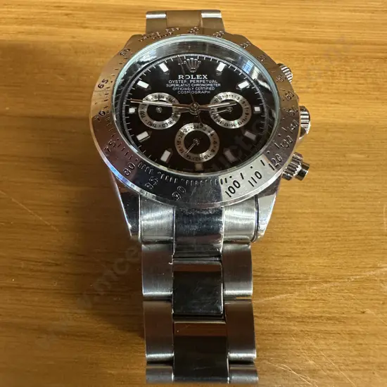 Rolex Look Watch Silver Coloured Strap