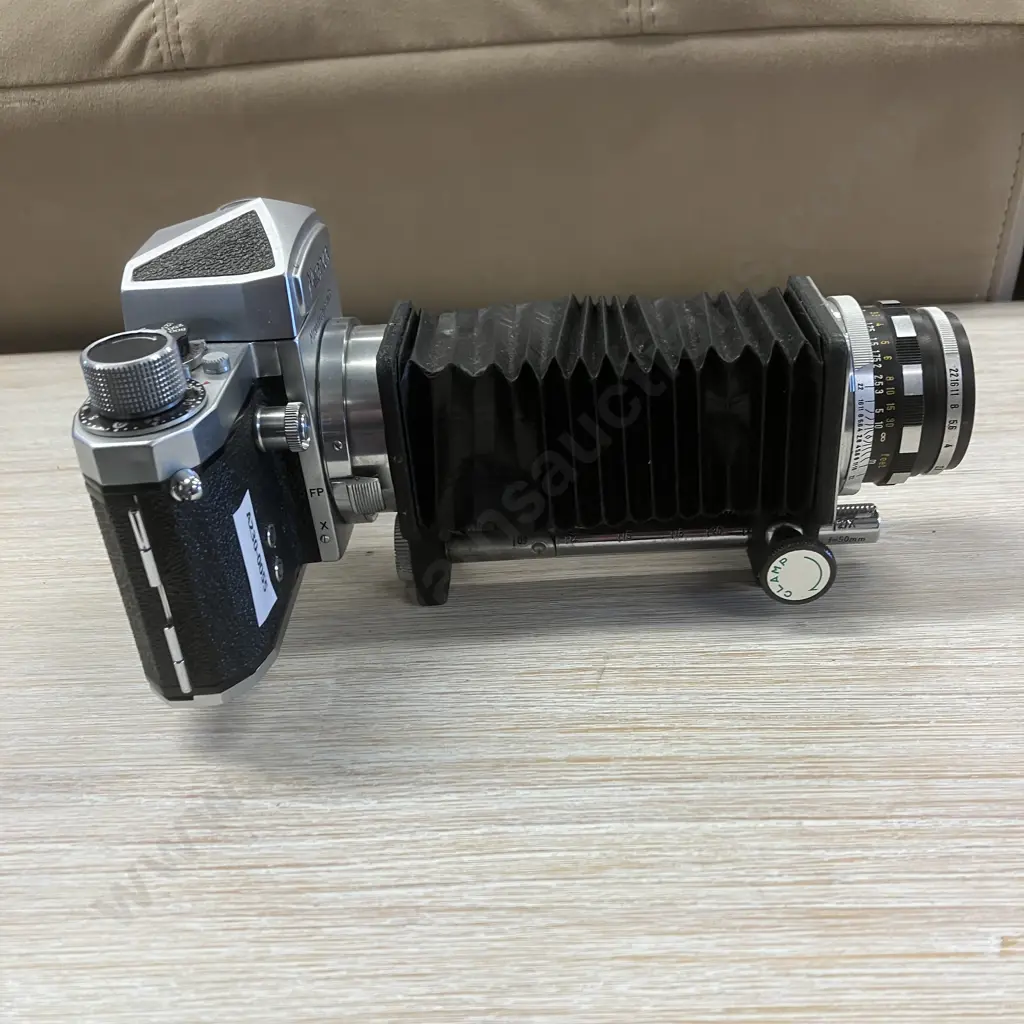 Rare Collectable Miranda T SLR Camera With Miranda f/2.8 5cm Lens No. T146821 & 135mm Focusing Bellows Image 1++