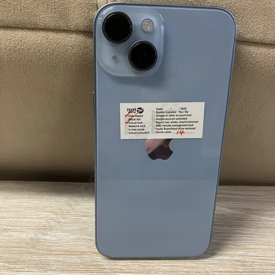 Apple iPhone 14 Blue, iCloud Locked (Sold As Is)