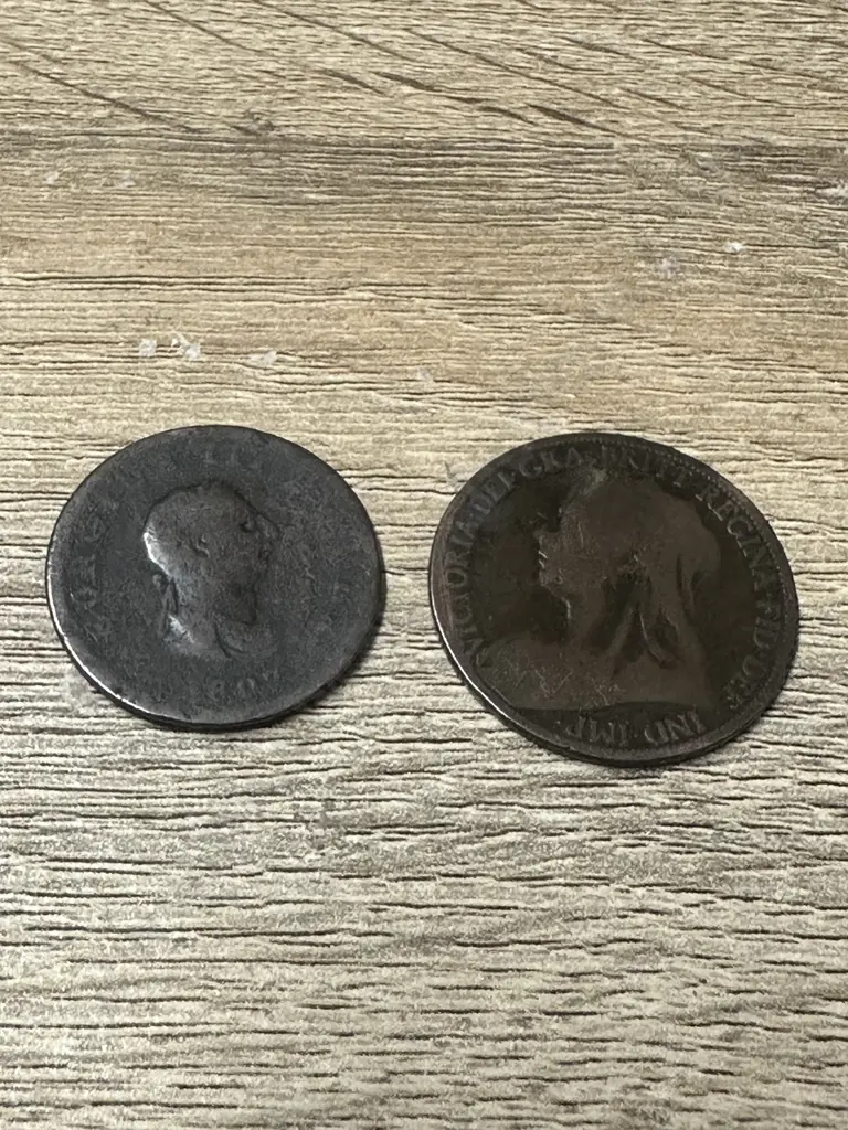 Antique Coins Including Great Britain Victoria Penny 1900 Image 1++
