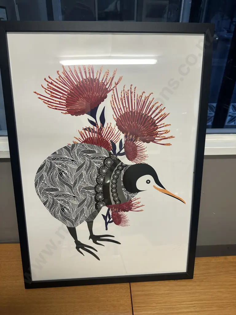 Black Framed 'Kiwi" H70,W50cm. Image 1++