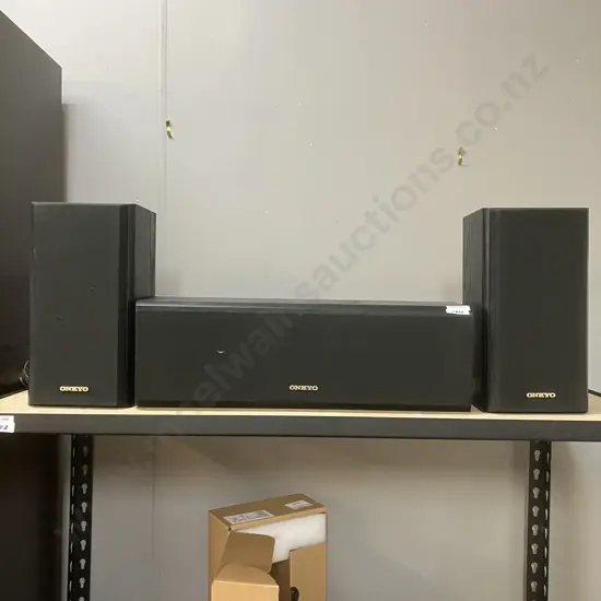Onkyo 100W Speakers - SKC-4600 Centre & Pair of SKM-4600 Surround Speakers