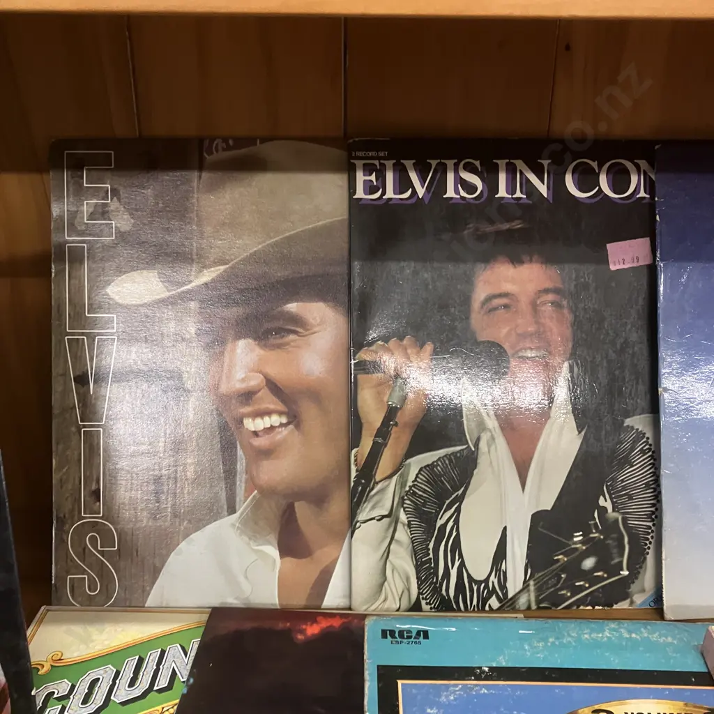 Elvis Presley LPs - Moody Blue 1977, Elvis In Concert, Guitar Man, NZ Pressings. 6 Other LPs & Box Set Image 1++