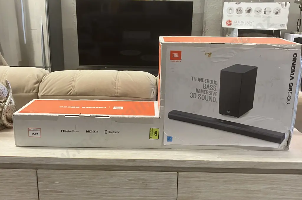 JBL by Harman Cinema SB580 - 3.1 Channel Soundbar with Virtual Dolby Atmos® and Wireless Subwoofer Image 1++
