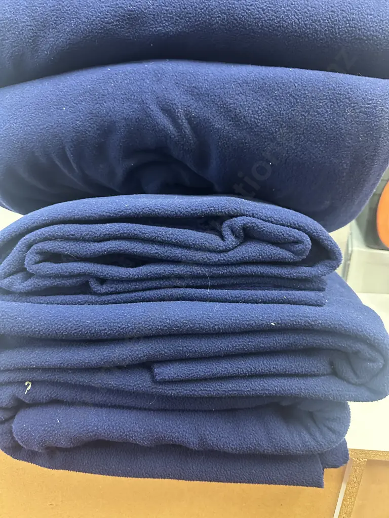 Navy Blue 100% Polyester Blankets, Assorted Sizes Image 1++
