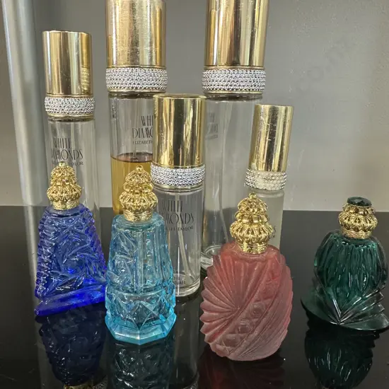 Perfume Bottles Including White Diamonds Etc