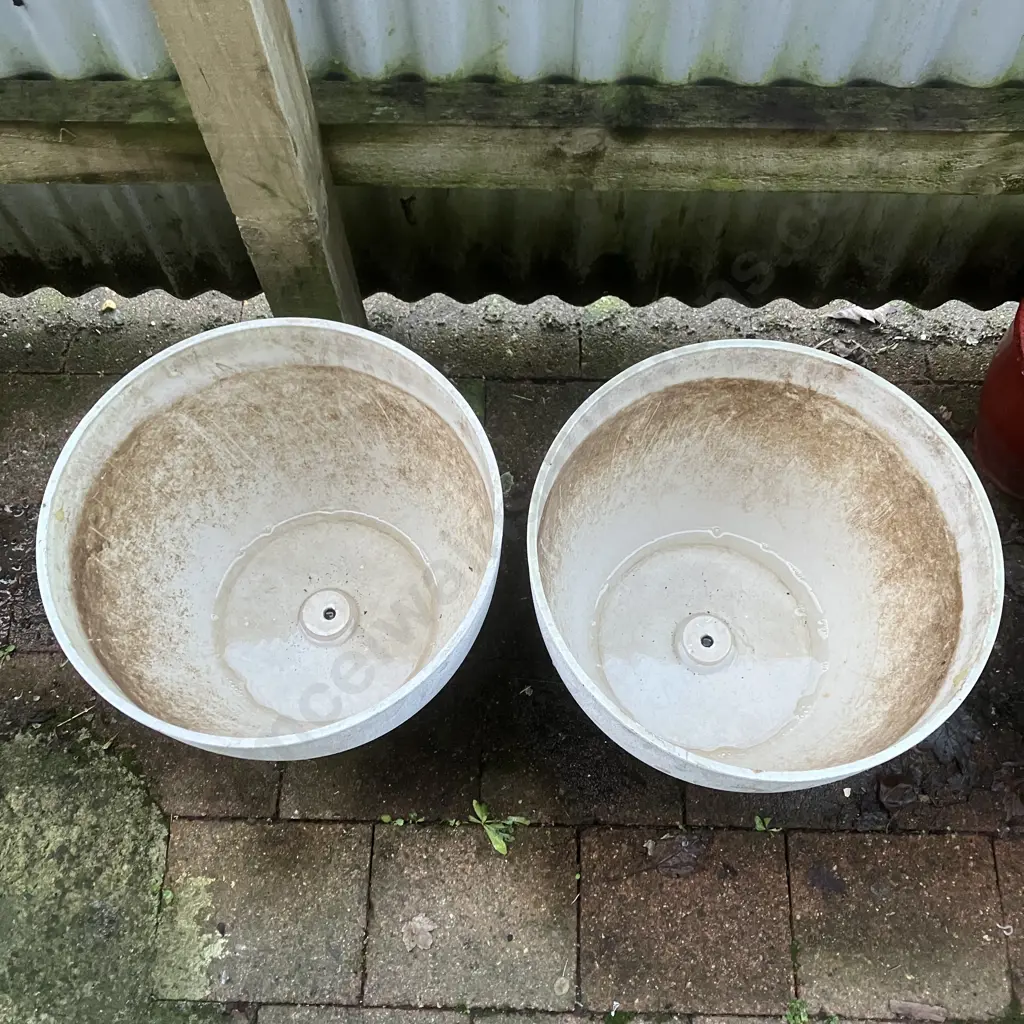 Pair of White Planters. 36 x 43cm Image 1++
