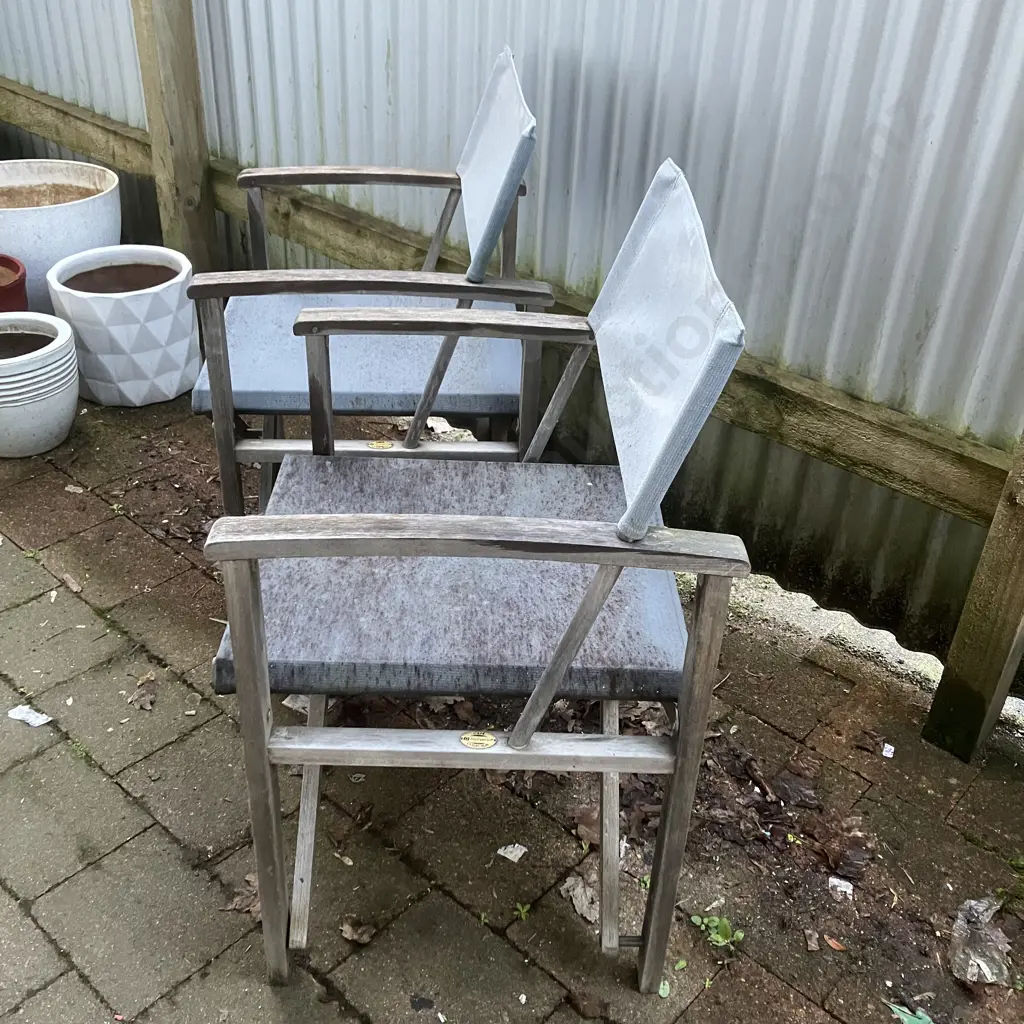 Pair of Nouveau Cafe Collection Directors Chairs Image 1++