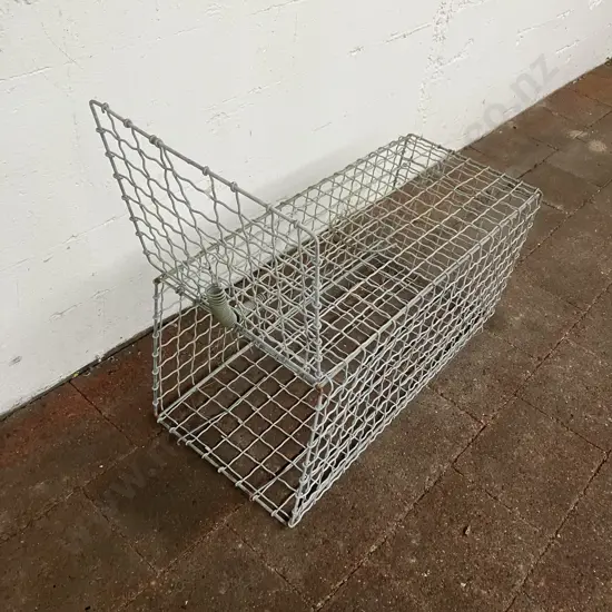Wire Mesh Live Capture Cage Trap. H31 W69 D31cm (As Found)
