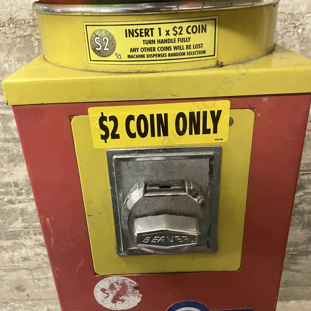 Cyclops Superball Spiral Vending Machine With Beaver Coin Mechanism. H148cm, As Found Condition Image 1++