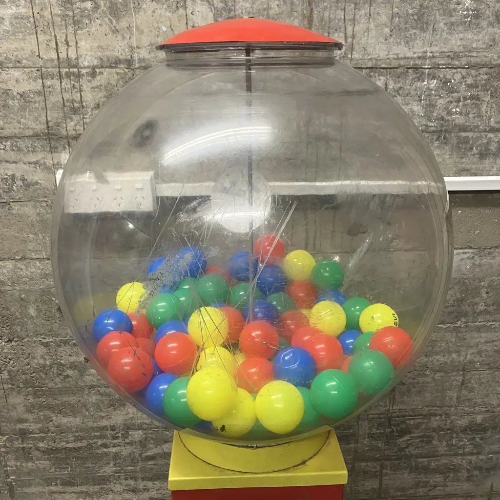 Cyclops Superball Spiral Vending Machine With Beaver Coin Mechanism. H148cm, As Found Condition Image 1++