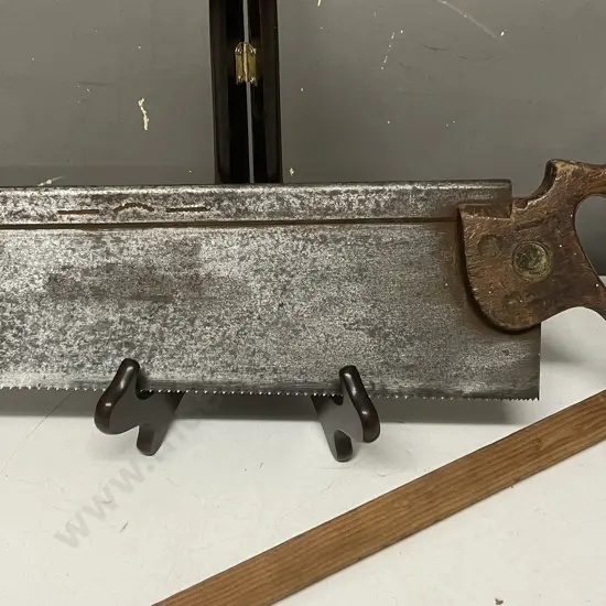 Rare Jackson (Disston) Warranted Superior Steel Back Tenon Saw, 48cm, Split Head Screws