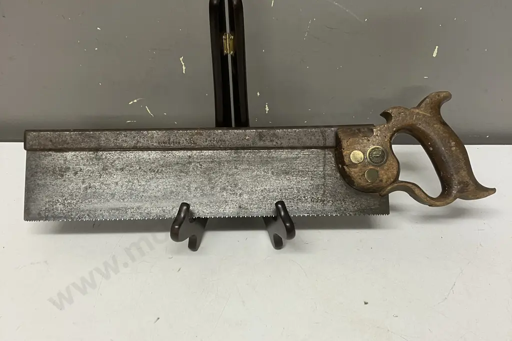 Rare 'Kangaroo Mark' Robt Sorby Sheffield Steel Back Tenon Saw, 47cm, Split Head Screws Image 1++
