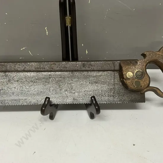 Rare 'Kangaroo Mark' Robt Sorby Sheffield Steel Back Tenon Saw, 47cm, Split Head Screws