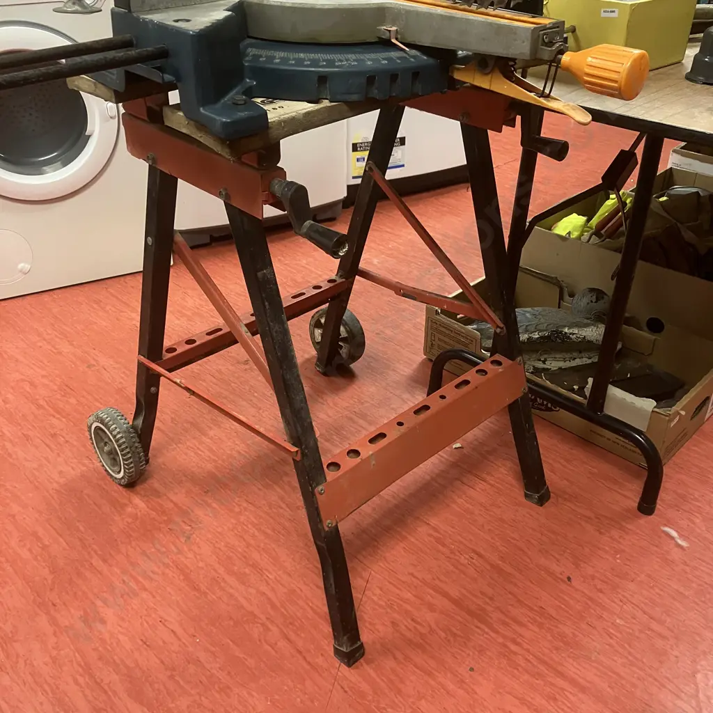 Ryobi EMS2305SCL Dual Bevel Sliding Compound Mitre Saw - 2400 Watt With Work Table Image 1++
